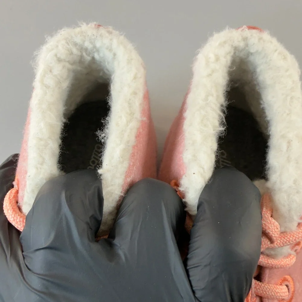 Allbirds Wool Runner Up Mizzle Fluff Women 9 Peach Pink Comfort Sneaker Boot Mid